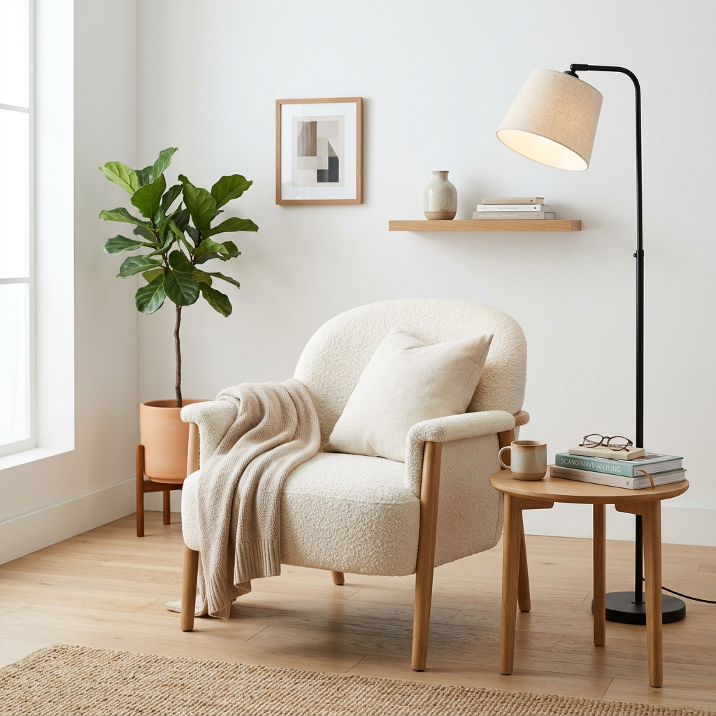 Cove Oversized Bouclé Accent Chair