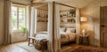 Arched Canopy Bed Frame in Solid Oak or Walnut