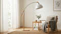 Lumen Arc Floor Lamp with Adjustable Shade