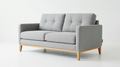 Compact apartment sofa in performance linen - small space living room